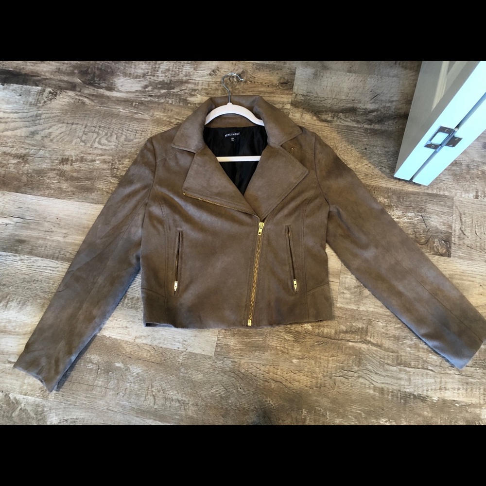 Faux-suede Moto J. Crew Jacket